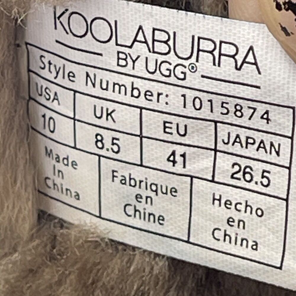 Koolaburra by Ugg Victoria Short Black Suede Tan Fur Boots Womens SIZE 10 Winter - Picture 7 of 11